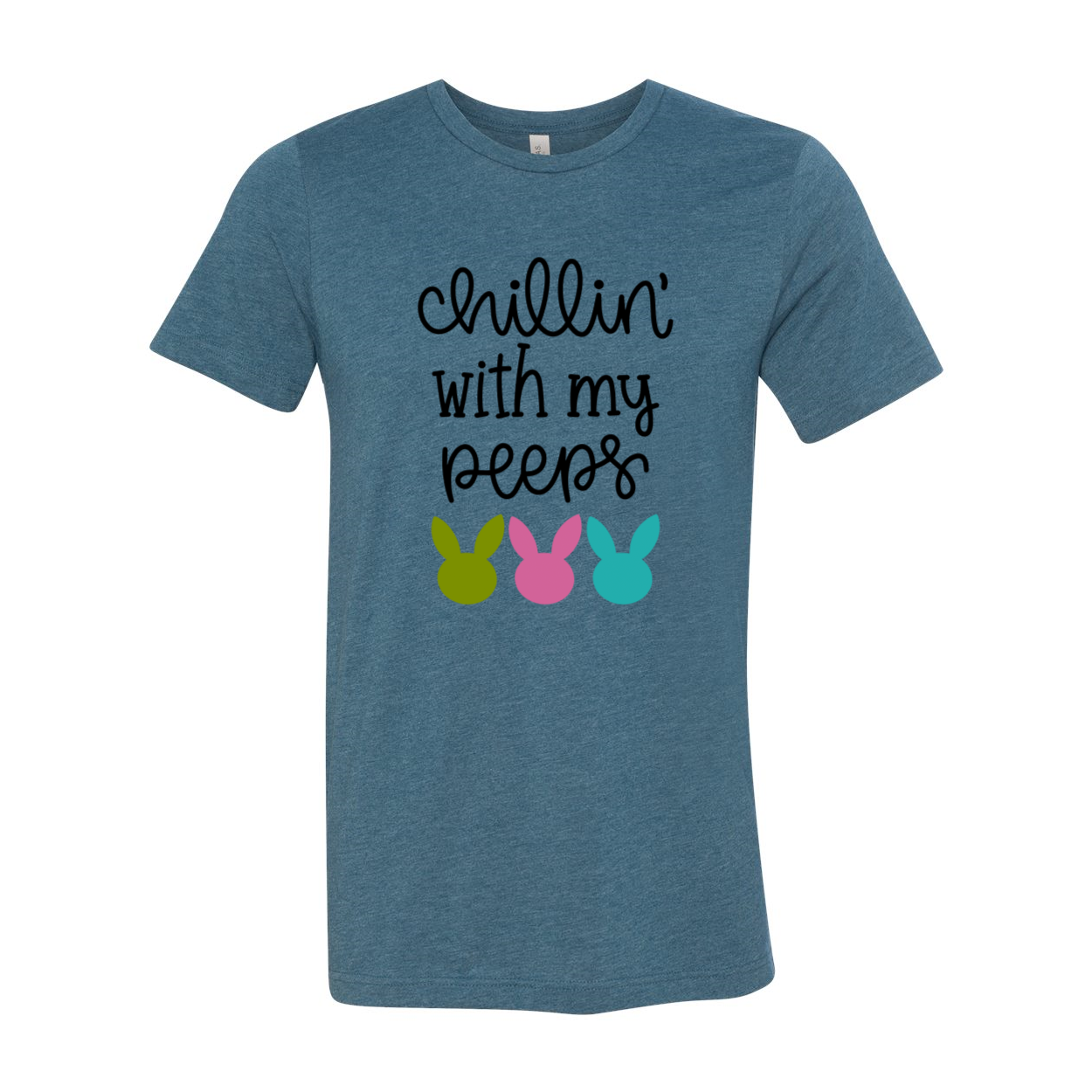 Chillin With My Peeps Shirt in various colors, showcasing its soft fabric and stylish design.