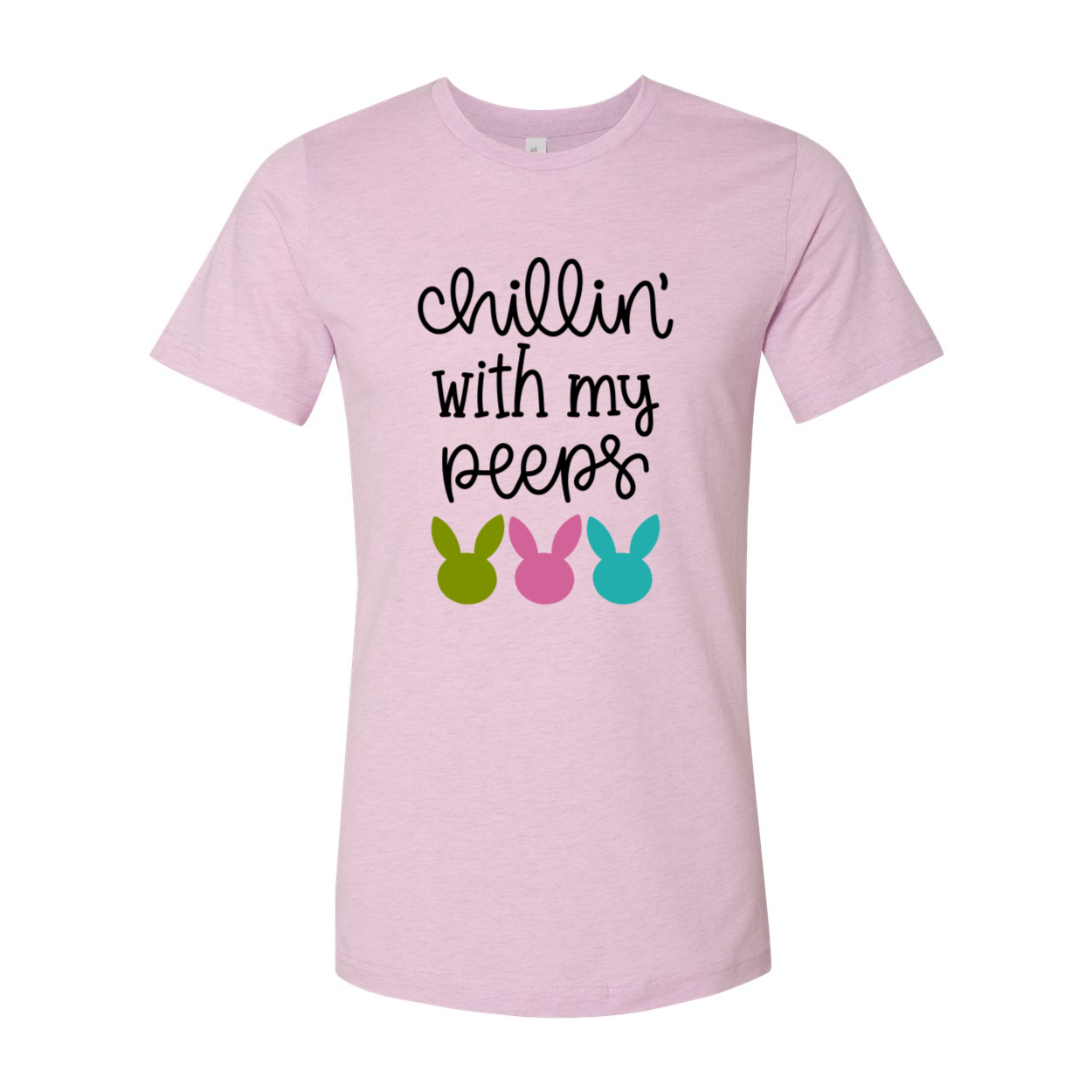 Chillin With My Peeps Shirt in various colors, showcasing its soft fabric and stylish design.