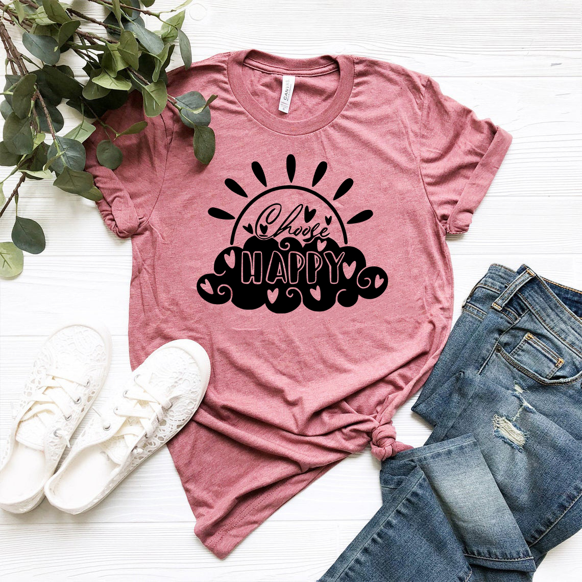 Choose Happy Shirt in various colors, showcasing its soft fabric and stylish design, perfect for casual wear.