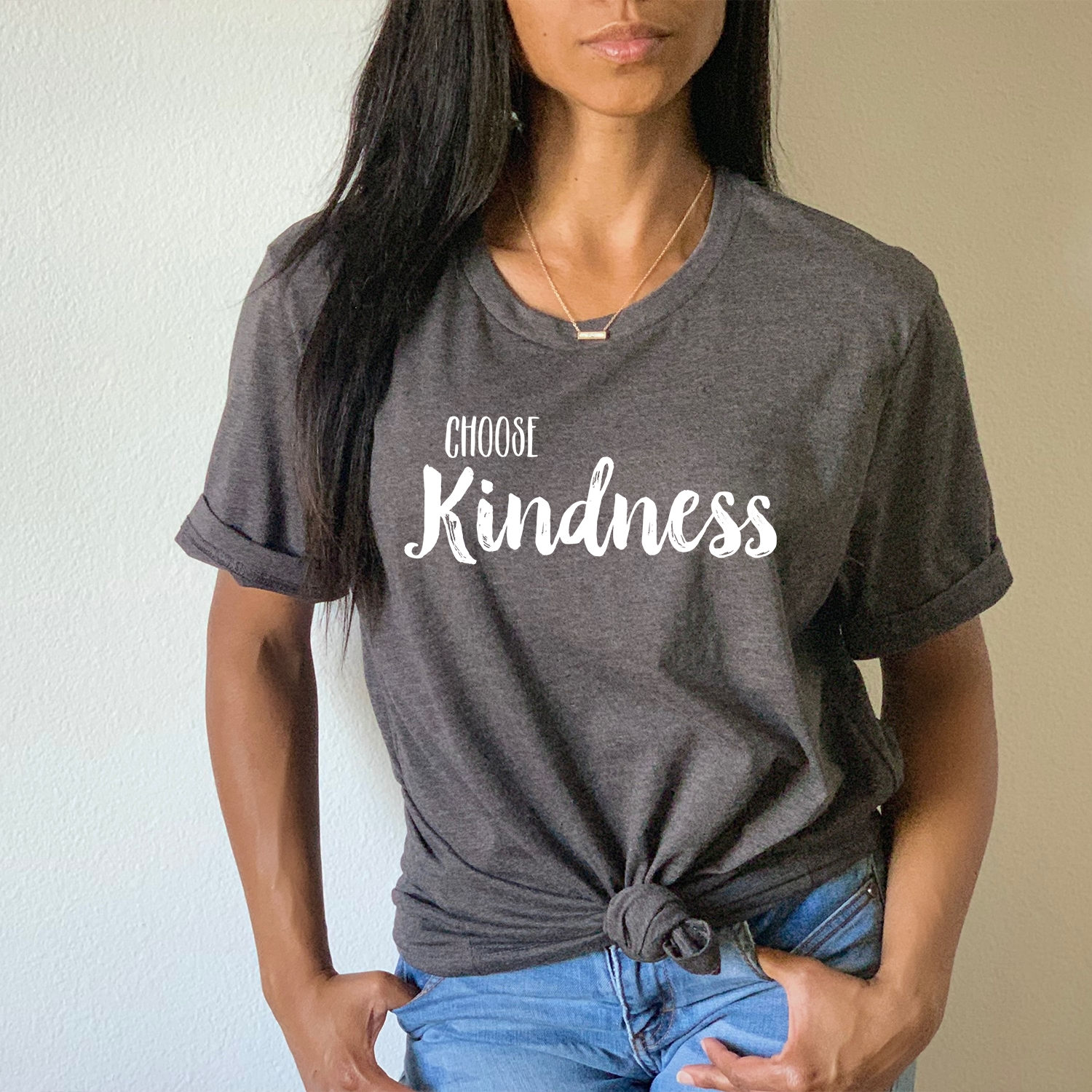 Choose Kindness T-shirt featuring a vibrant design printed directly on soft fabric.