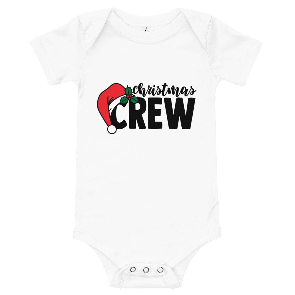 A festive Christmas Crew Onesie in vibrant colors, featuring a cute design perfect for holiday celebrations and family photos.