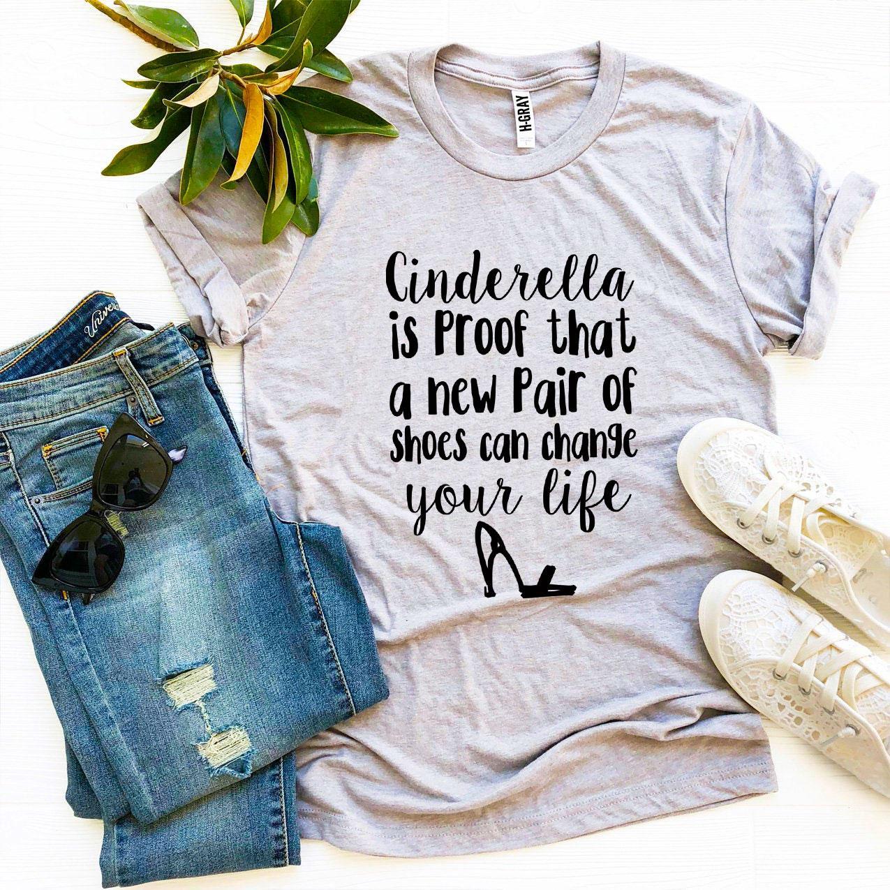 Cinderella Is Proof T-shirt made of premium ring spun cotton with a vibrant print, showcasing its comfortable fit and stylish design.