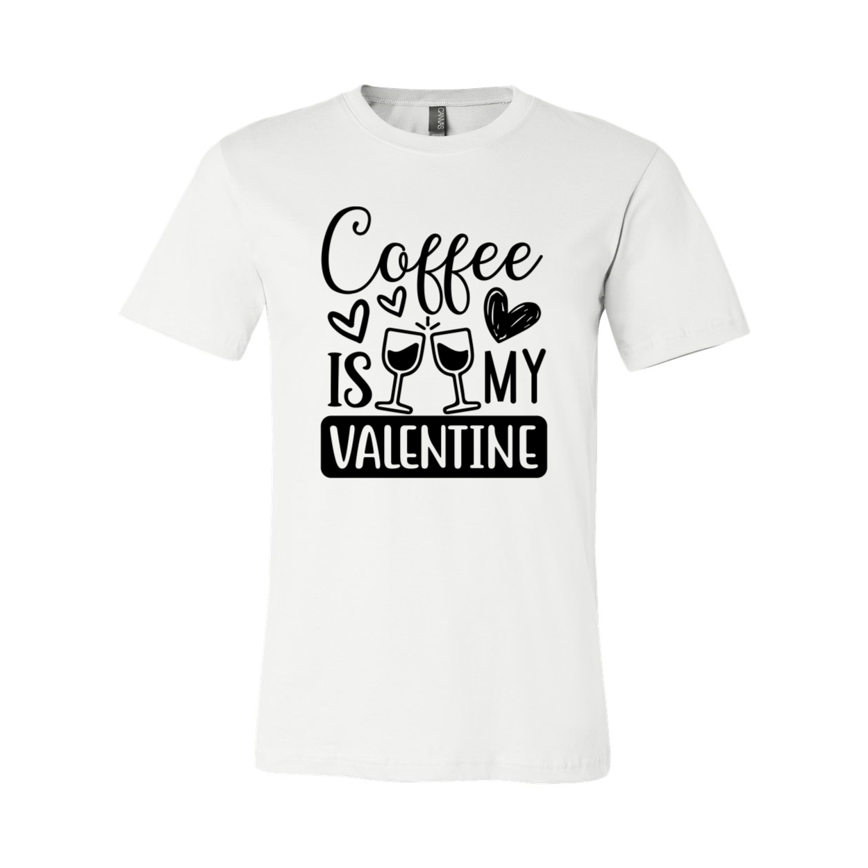 Unisex Coffee Is My Valentine Shirt in various colors, showcasing its soft fabric and stylish design.