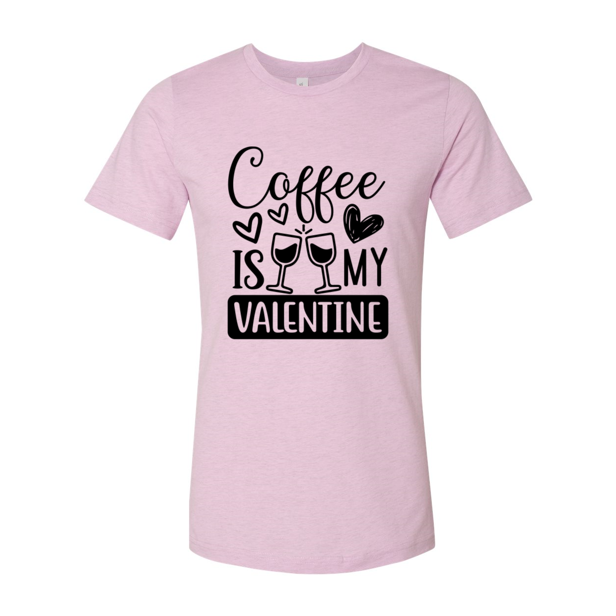 Unisex Coffee Is My Valentine Shirt in various colors, showcasing its soft fabric and stylish design.