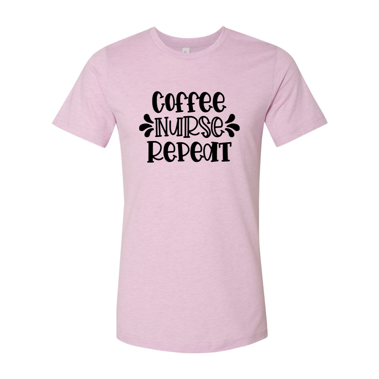 A unisex Coffee Nurse Repeat Shirt in various colors, showcasing its soft fabric and stylish design.