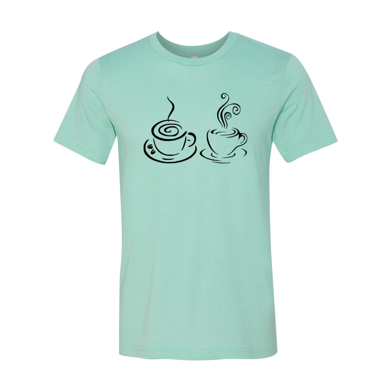 A stylish unisex Coffee Shirt made from soft ring spun cotton, available in various colors and sizes.