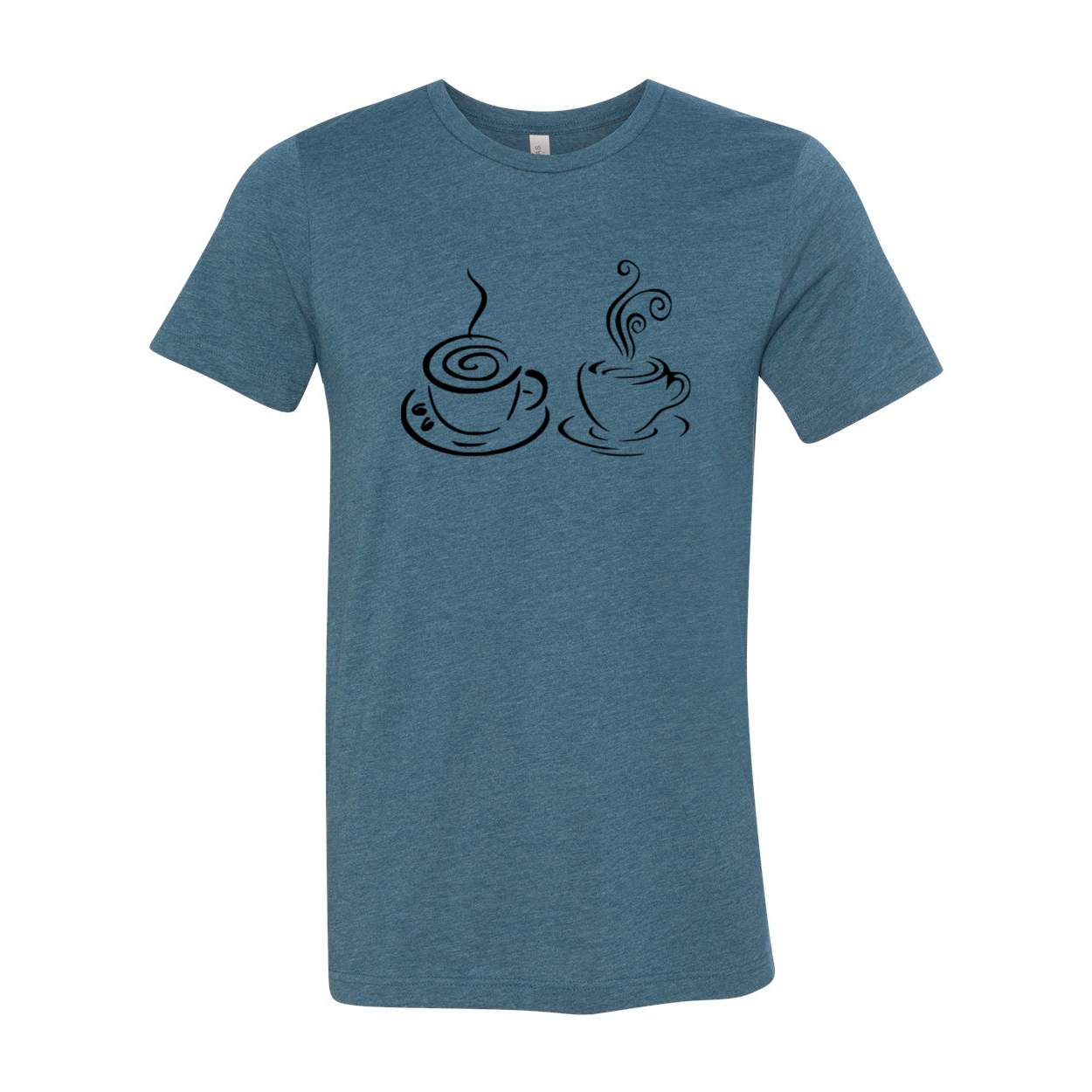 A stylish unisex Coffee Shirt made from soft ring spun cotton, available in various colors and sizes.