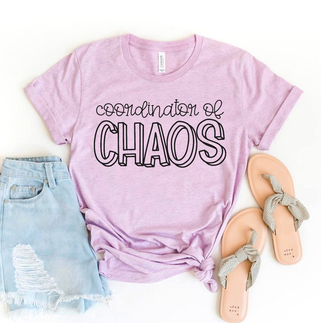 Coordinator Of Chaos T-shirt made from premium ring spun cotton, featuring a high-quality flex print design.