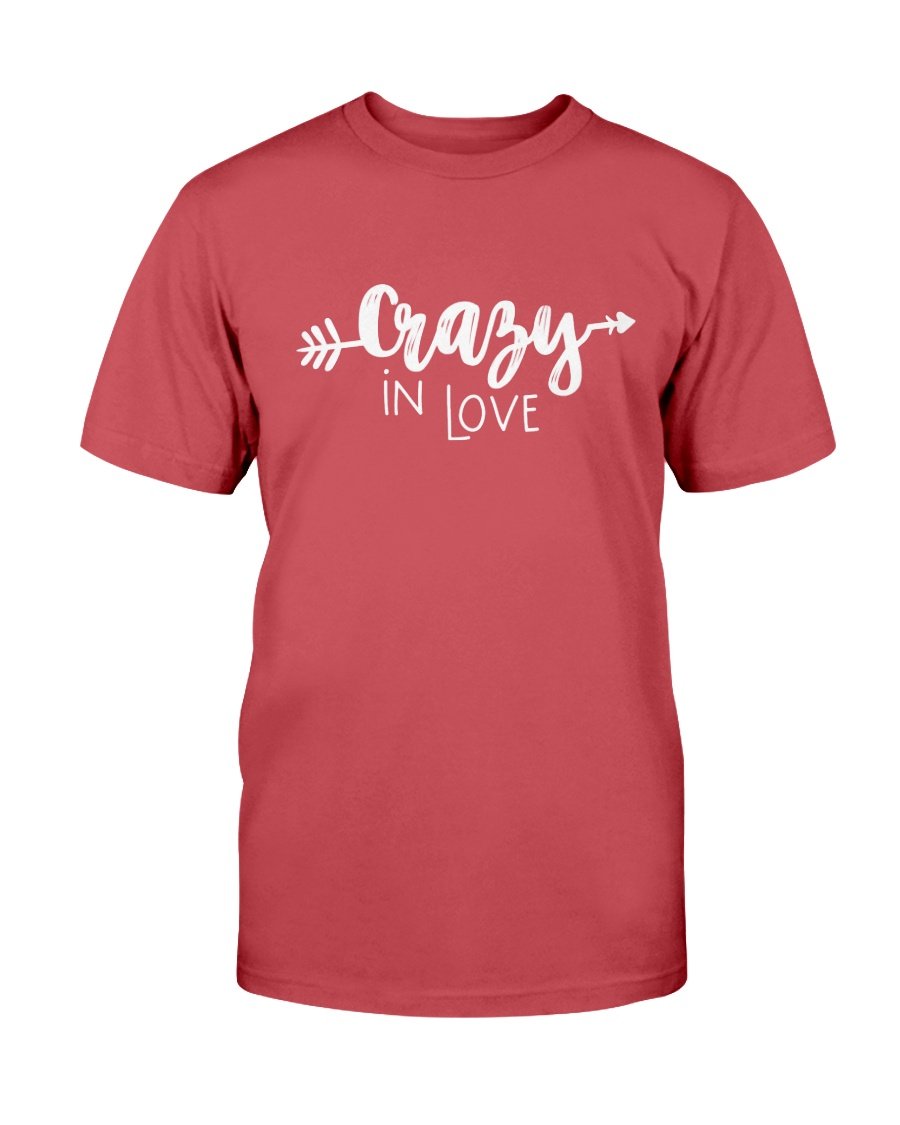 A stylish unisex Crazy In Love Shirt made from soft ring spun cotton, available in multiple colors and sizes.