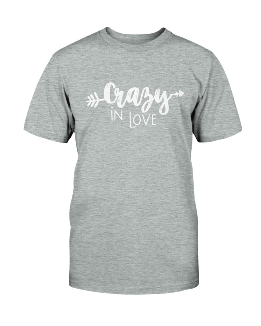 A stylish unisex Crazy In Love Shirt made from soft ring spun cotton, available in multiple colors and sizes.