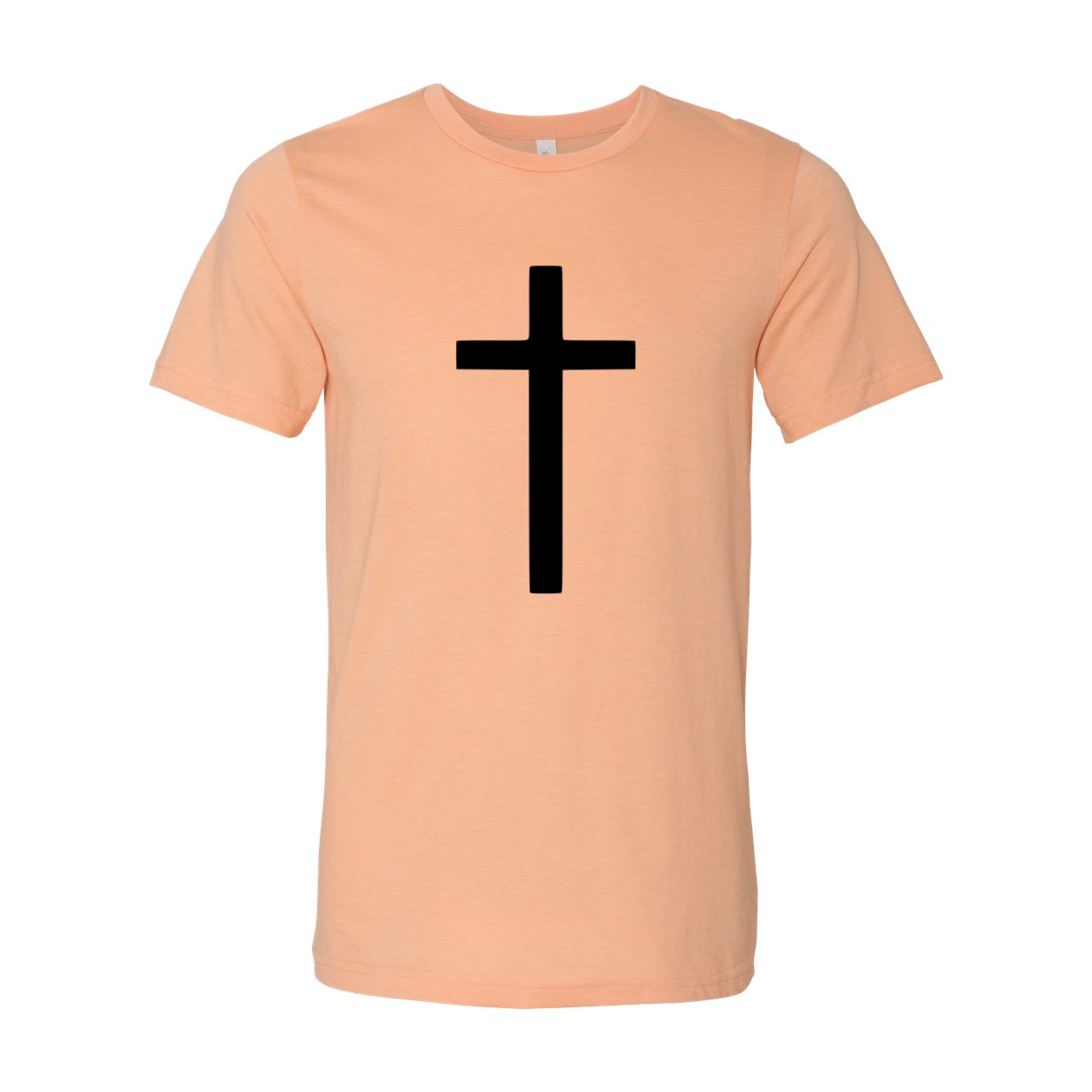 A unisex Cross Shirt made from soft ring spun cotton, available in multiple colors and sizes, featuring a classic crew neck and short sleeves.