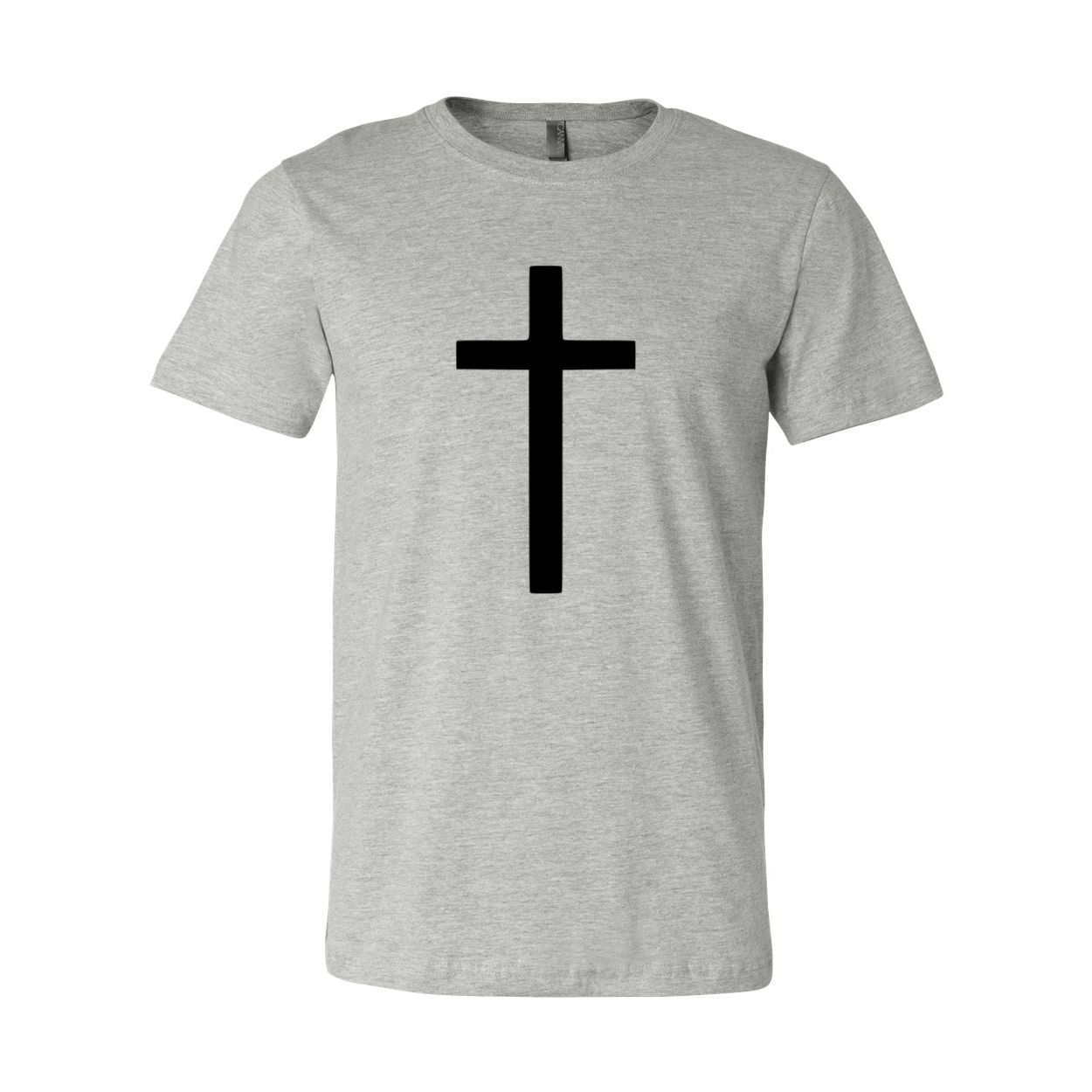 A unisex Cross Shirt made from soft ring spun cotton, available in multiple colors and sizes, featuring a classic crew neck and short sleeves.