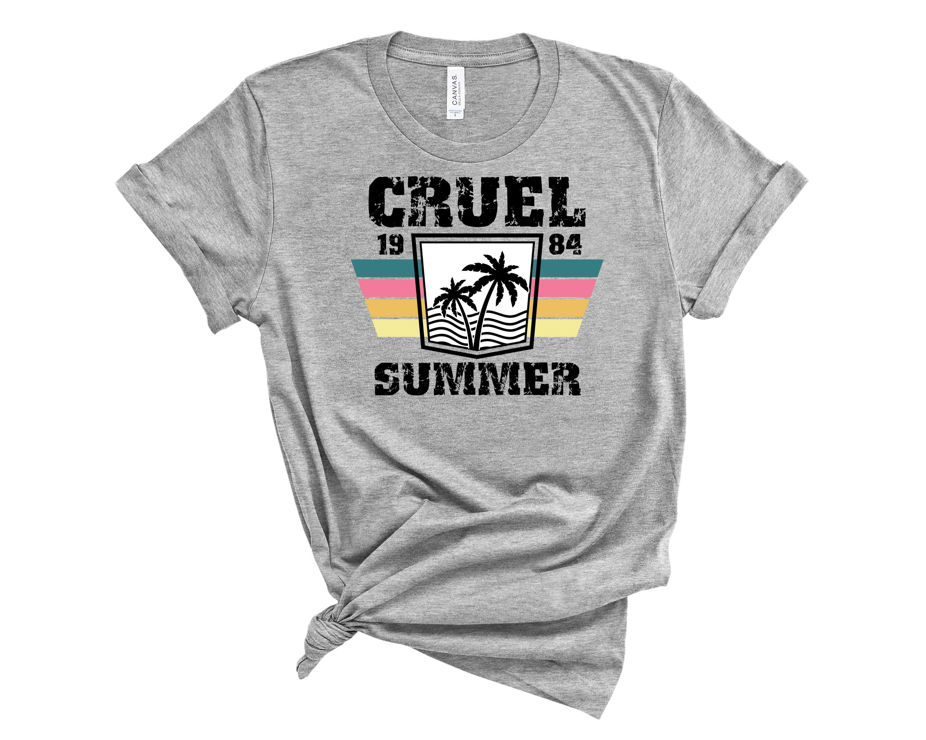 Cruel Summer Graphic Tee featuring a vibrant summer-themed design on a unisex t-shirt.