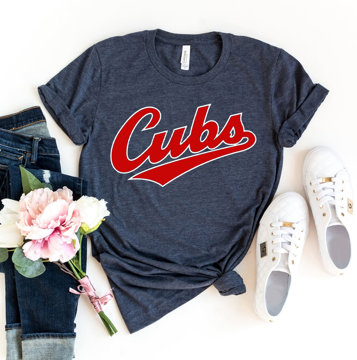 Cubs T-shirt made of premium ring spun cotton with vibrant flex print design.