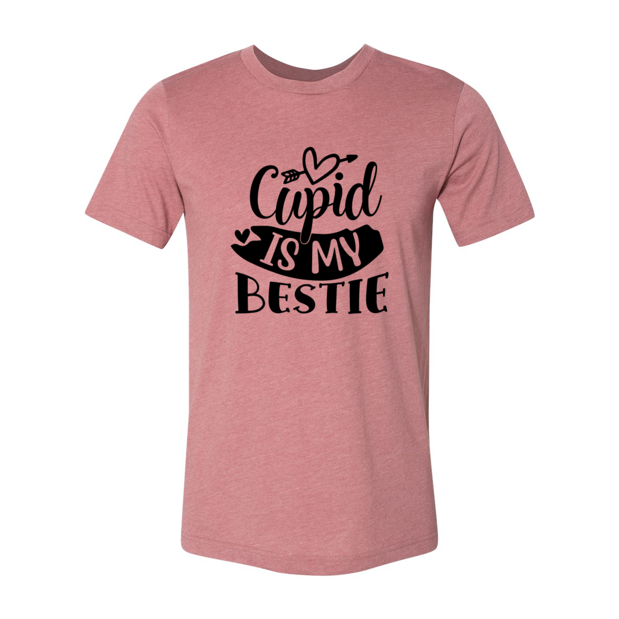 A stylish unisex Cupid Is My Bestie Shirt in various colors, showcasing its comfortable fabric and modern design.