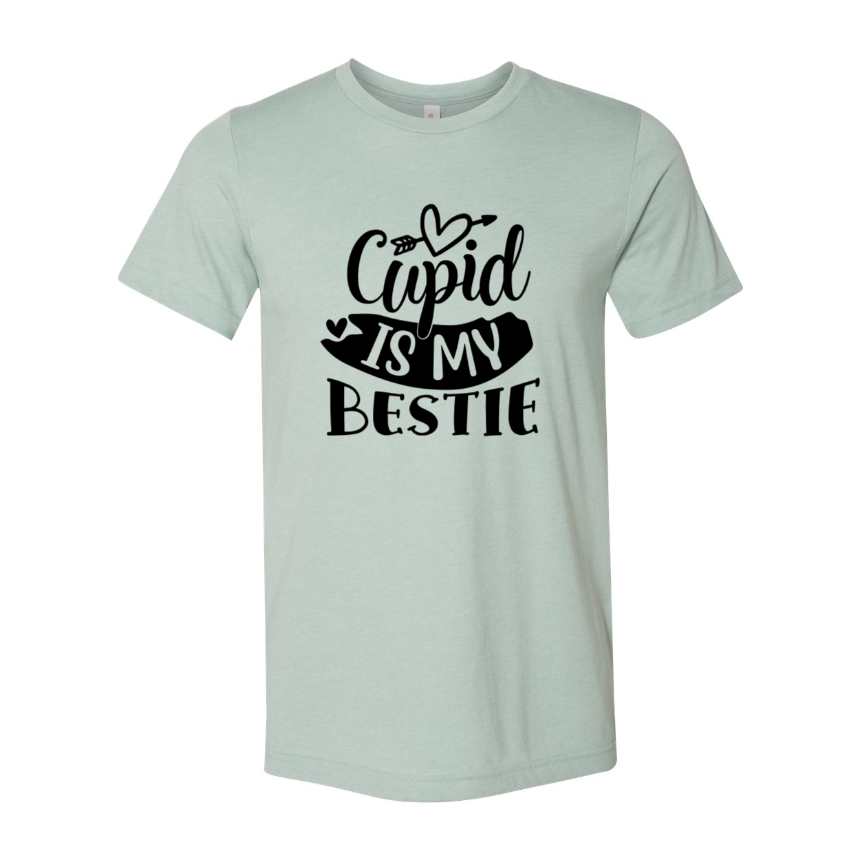 A stylish unisex Cupid Is My Bestie Shirt in various colors, showcasing its comfortable fabric and modern design.