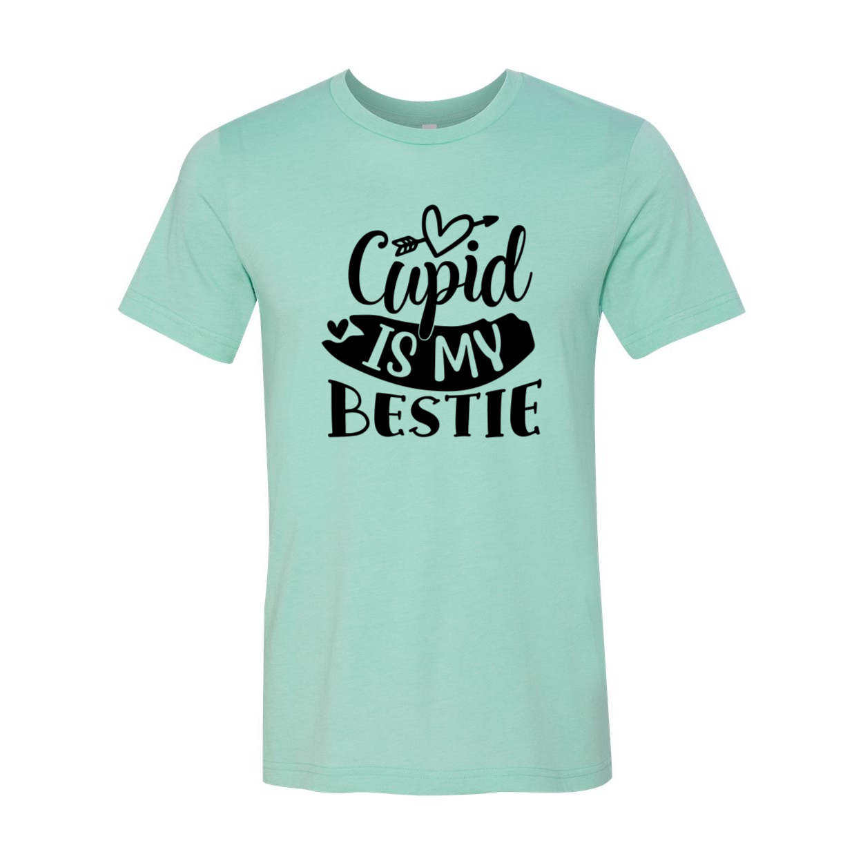 A stylish unisex Cupid Is My Bestie Shirt in various colors, showcasing its comfortable fabric and modern design.