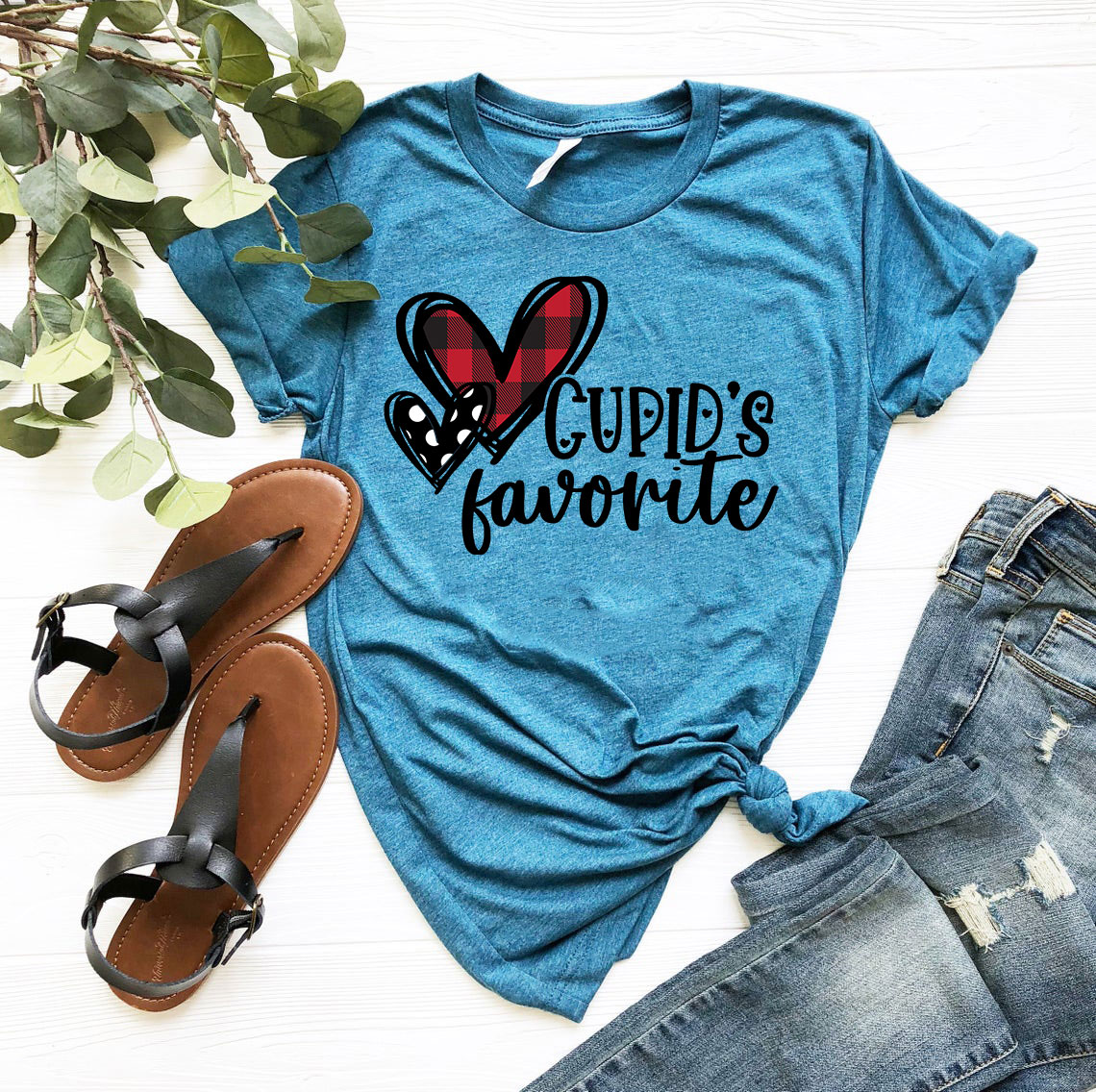 Cupid's Favorite Shirt in various colors, showcasing its soft fabric and stylish design.