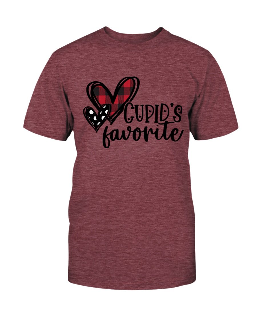 Cupid's Favorite Shirt in various colors, showcasing its soft fabric and stylish design.