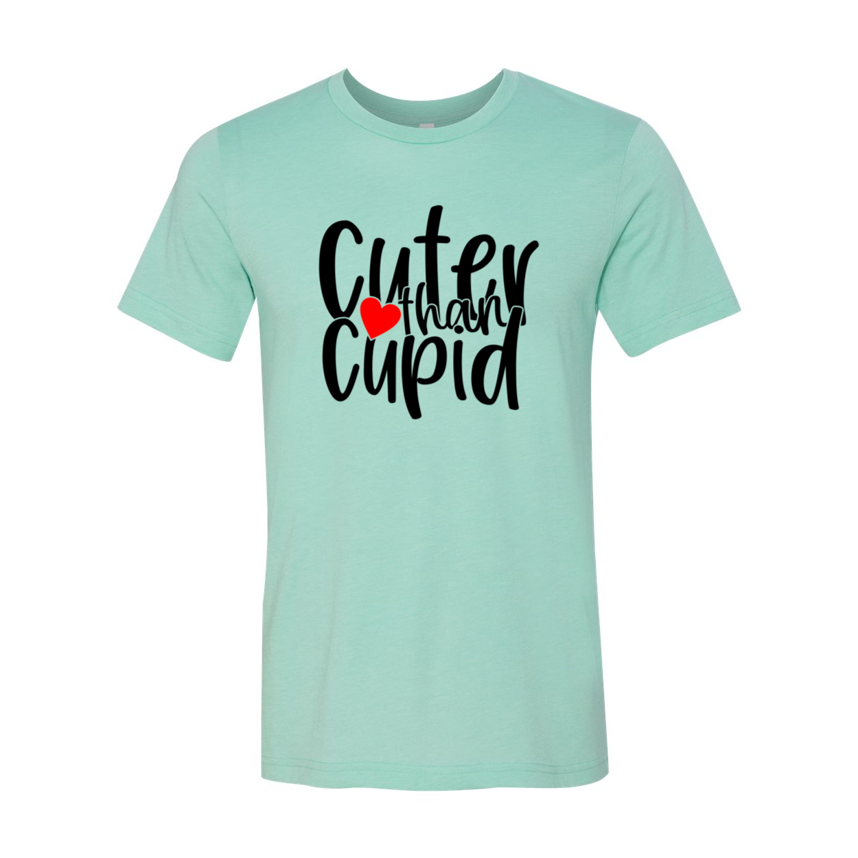 Cuter Than Cupid Shirt in various colors, showcasing its unisex design and comfortable fit.