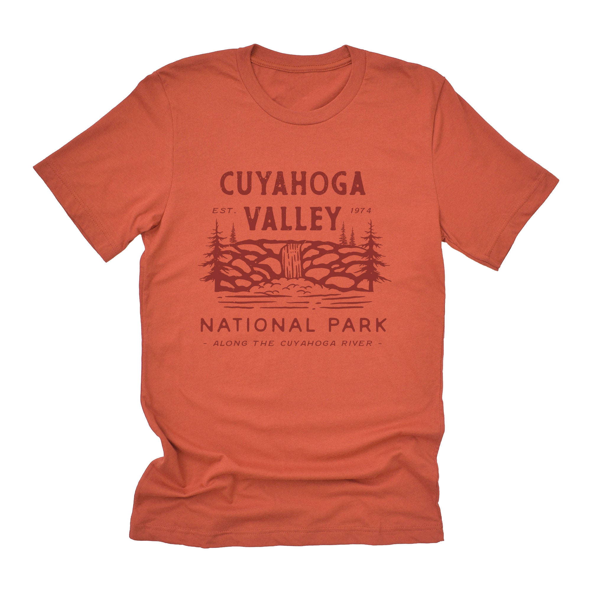 Cuyahoga Valley National Park short sleeve t-shirt featuring a relaxed fit and distressed design, made from soft combed cotton.