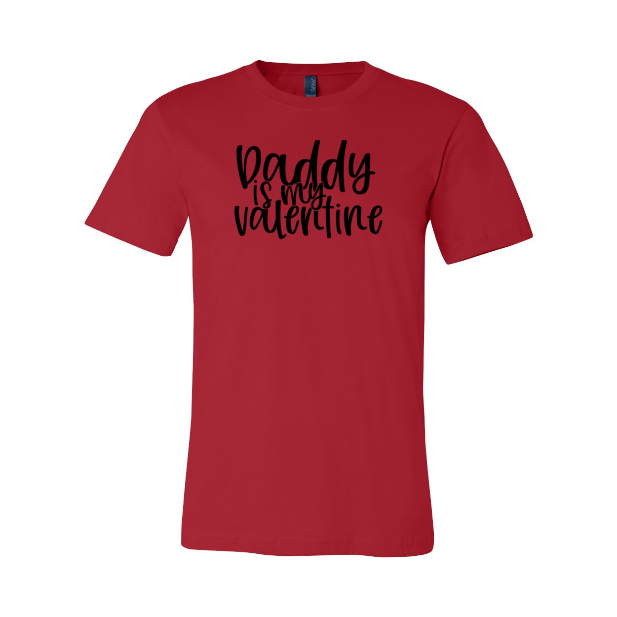 A unisex Daddy Is My Valentine Shirt in various colors, showcasing its soft fabric and stylish design.