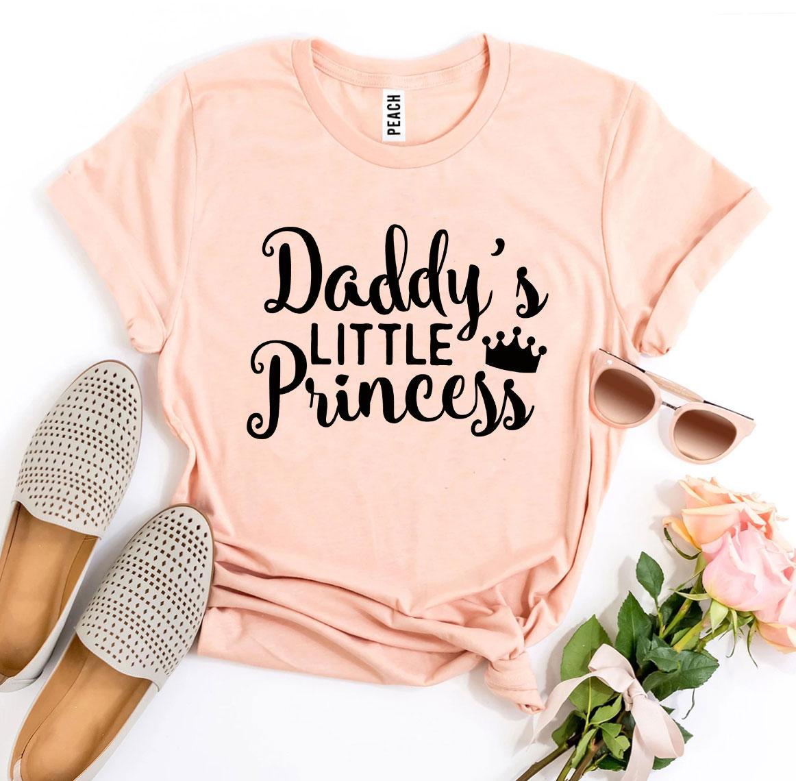 A soft cotton t-shirt for girls with the text 'Daddy’s Little Princess' printed in a stylish design, available in various sizes.