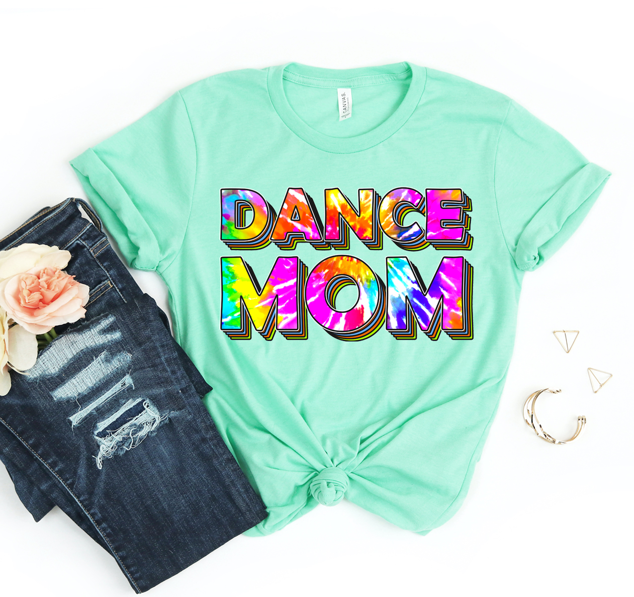 A stylish Dance Mom T-shirt made from soft, high-quality cotton, featuring a unisex design suitable for all sizes.