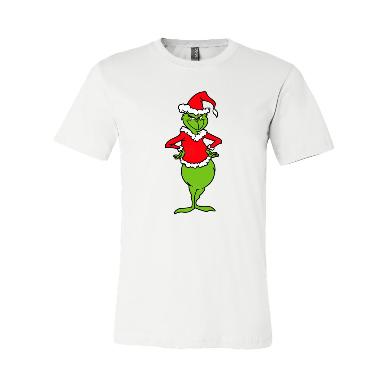 A vibrant Dancing Grinch Shirt featuring a whimsical Grinch design, made from soft ring spun cotton, available in multiple colors.