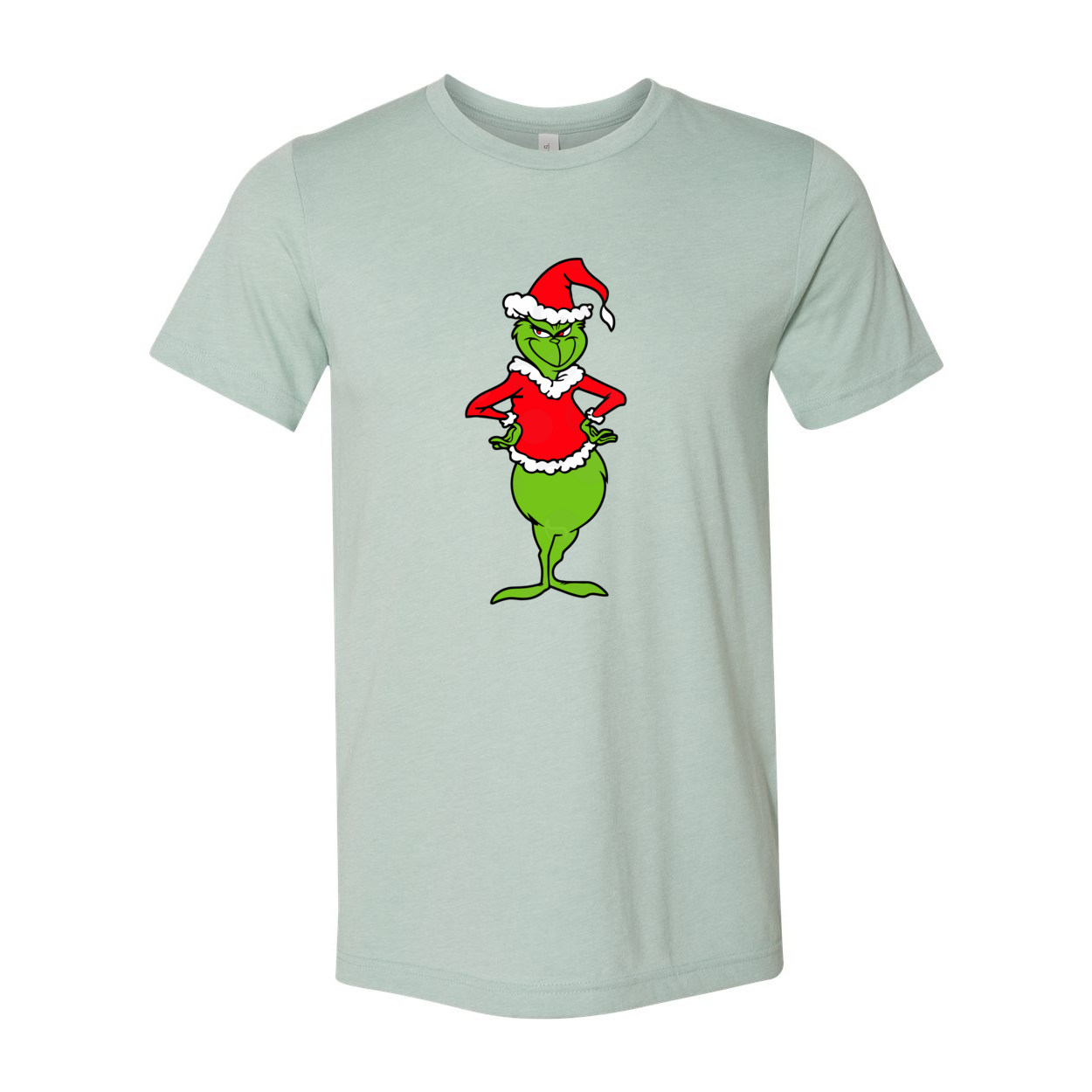 A vibrant Dancing Grinch Shirt featuring a whimsical Grinch design, made from soft ring spun cotton, available in multiple colors.