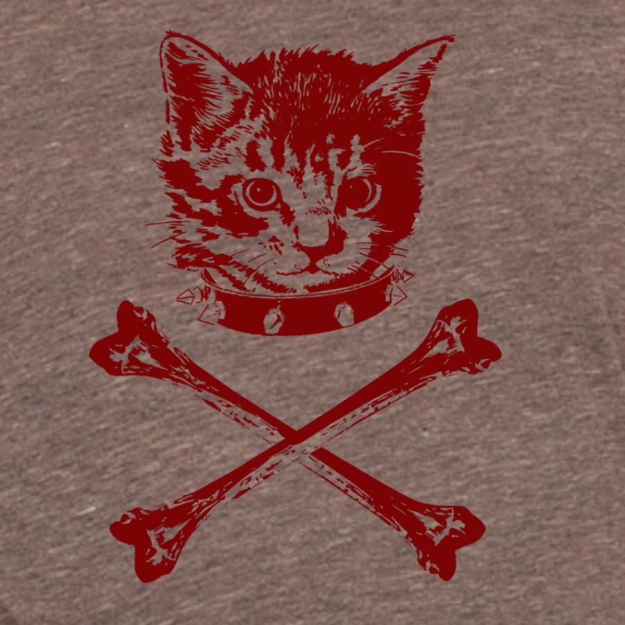 A stylish women's tee featuring a unique Danger Kitty design, made from soft Bella Canvas fabric, showcasing eco-friendly printing.