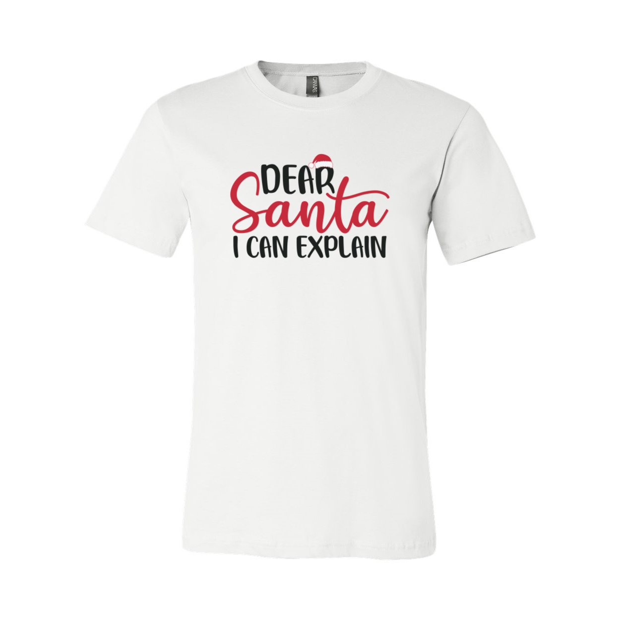 Unisex Dear Santa I Can Explain Shirt in various colors, showcasing its comfortable fit and high-quality print.