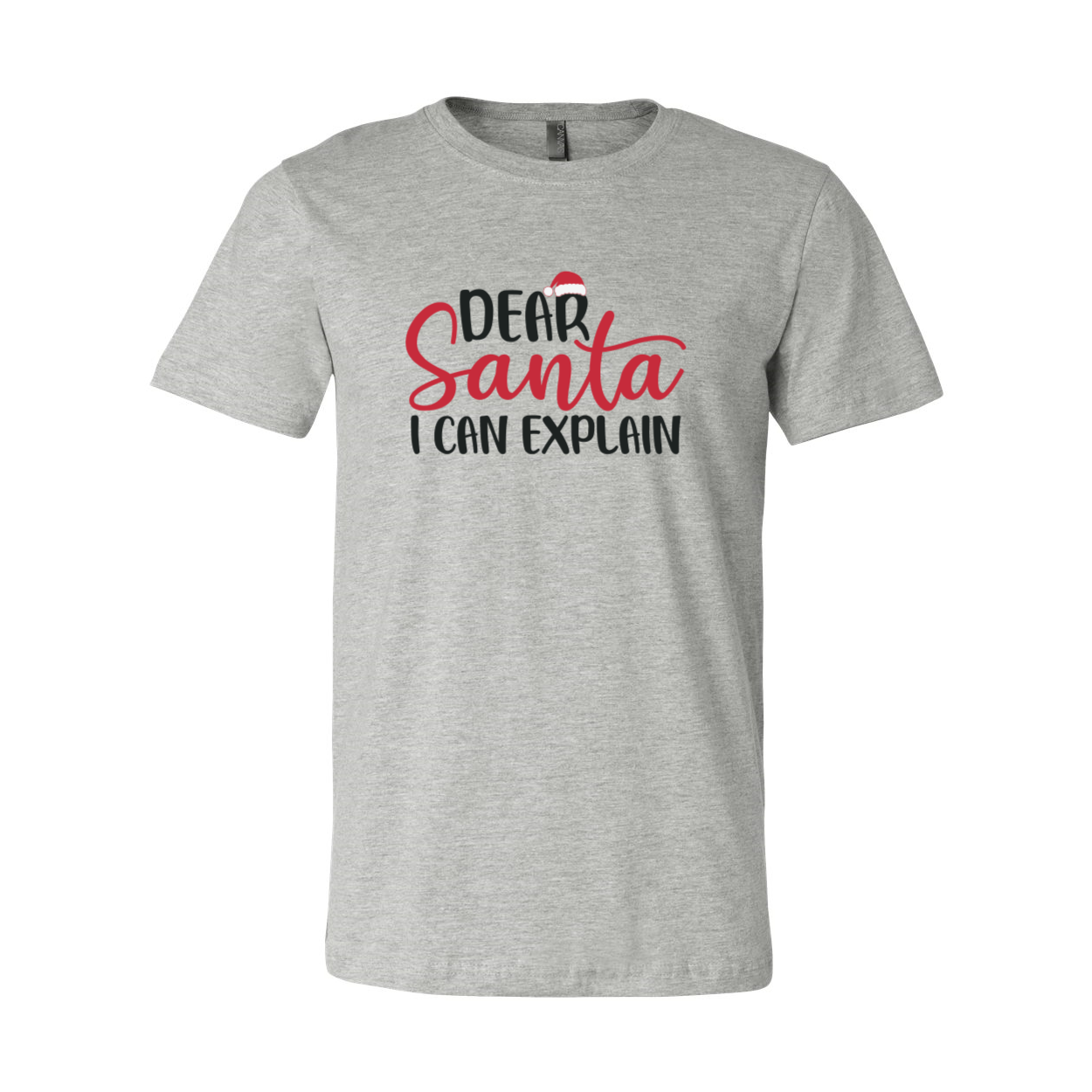 Unisex Dear Santa I Can Explain Shirt in various colors, showcasing its comfortable fit and high-quality print.