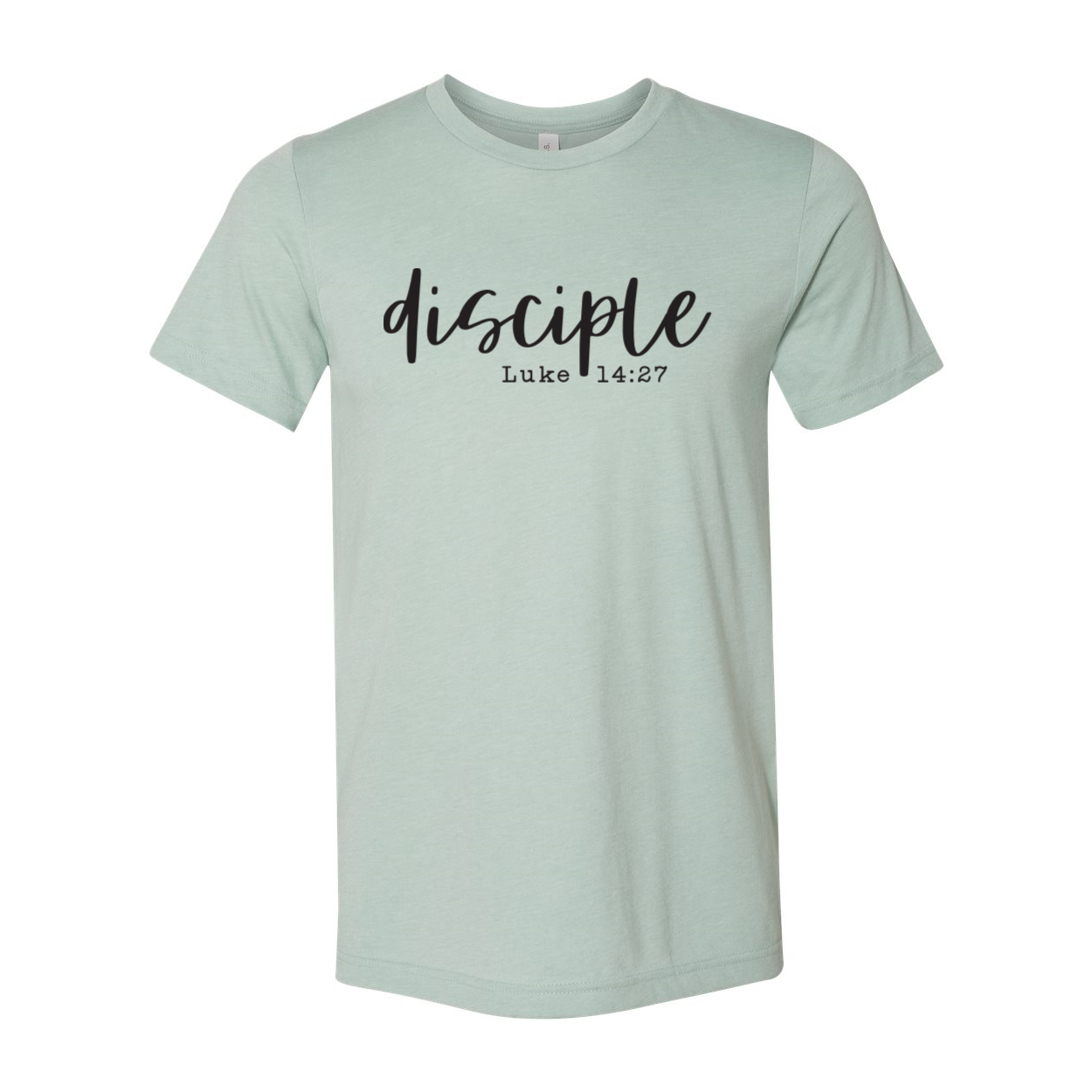 A classic unisex Disciple T-shirt made from 100% airlume cotton, showcasing its soft fabric and versatile design.