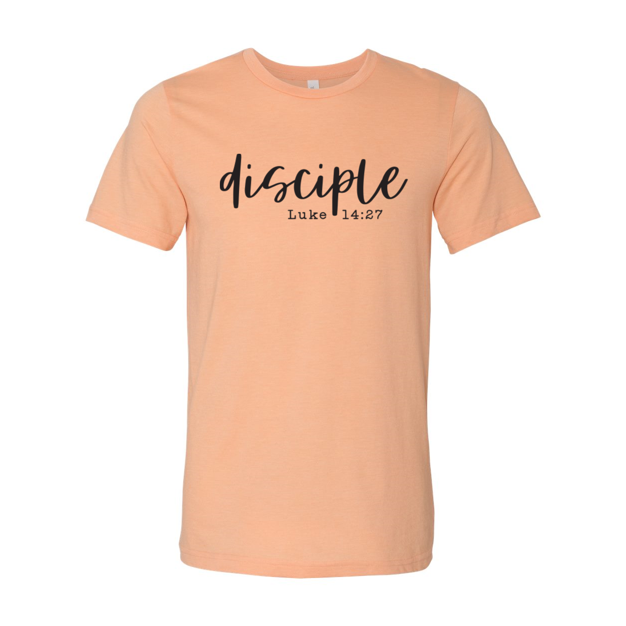 A classic unisex Disciple T-shirt made from 100% airlume cotton, showcasing its soft fabric and versatile design.