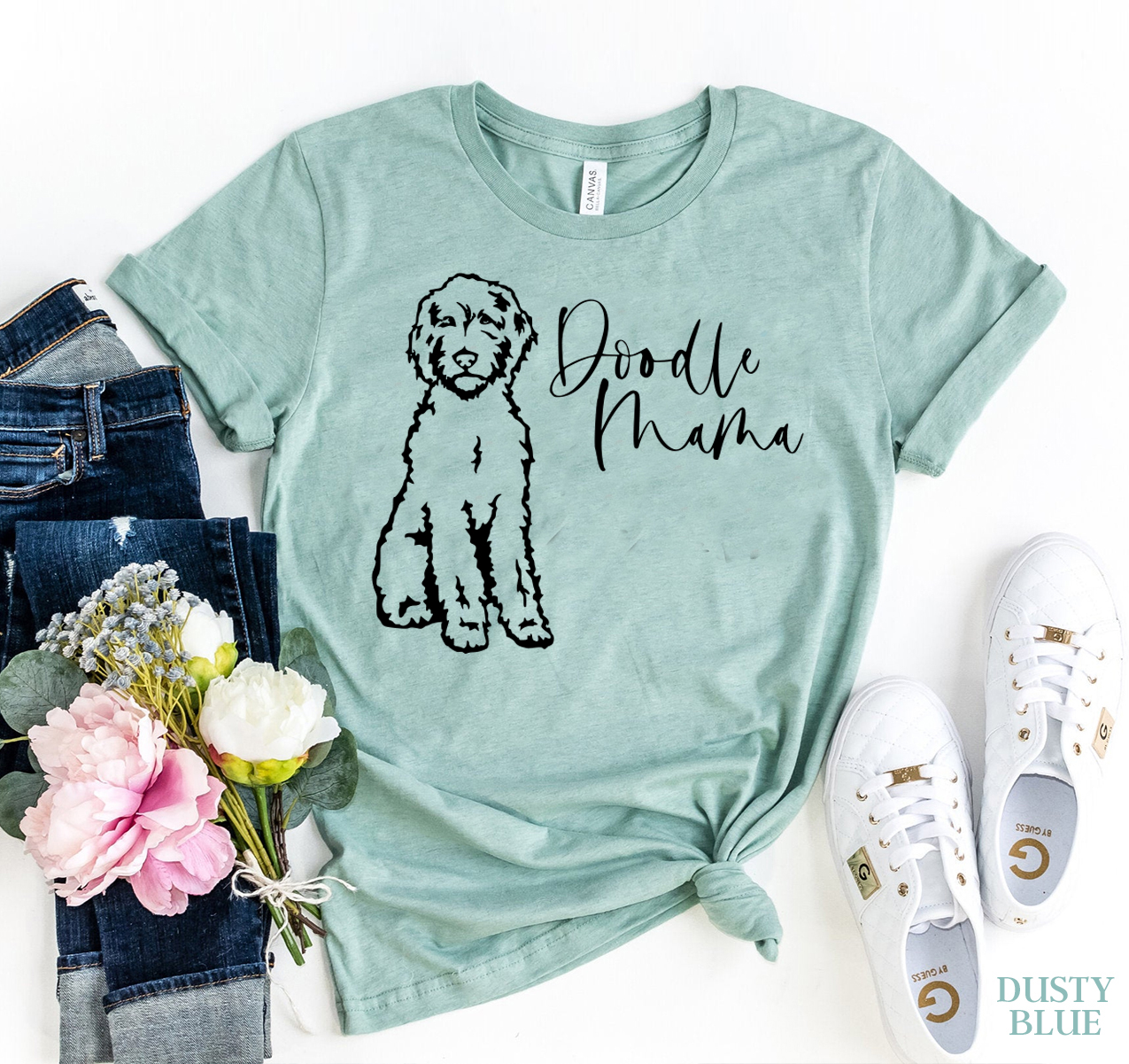 Doodle Mama T-shirt made of premium ring spun cotton with a vibrant flex print design.