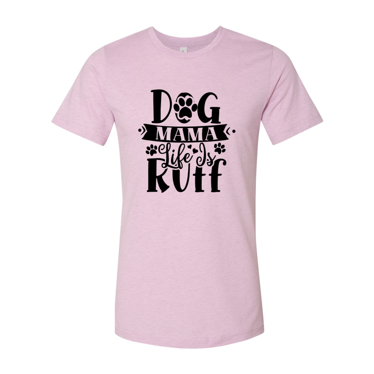 A comfortable unisex Dog Mama Life Is Ruff Shirt in various colors, showcasing a stylish design perfect for dog lovers.