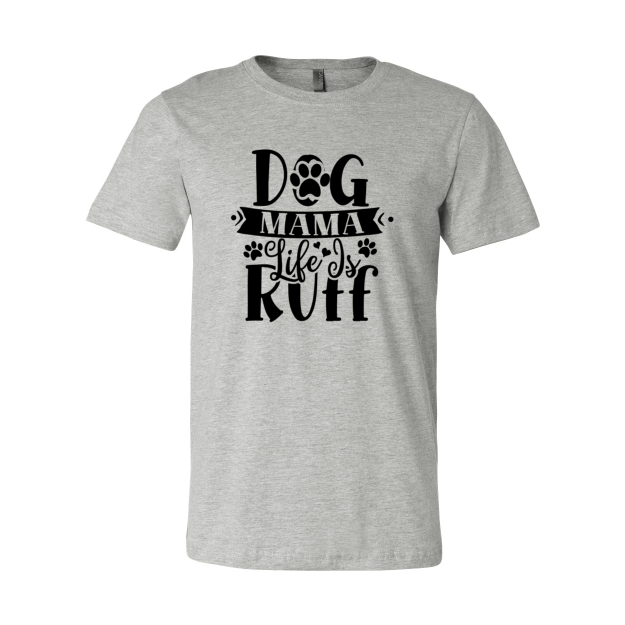 A comfortable unisex Dog Mama Life Is Ruff Shirt in various colors, showcasing a stylish design perfect for dog lovers.