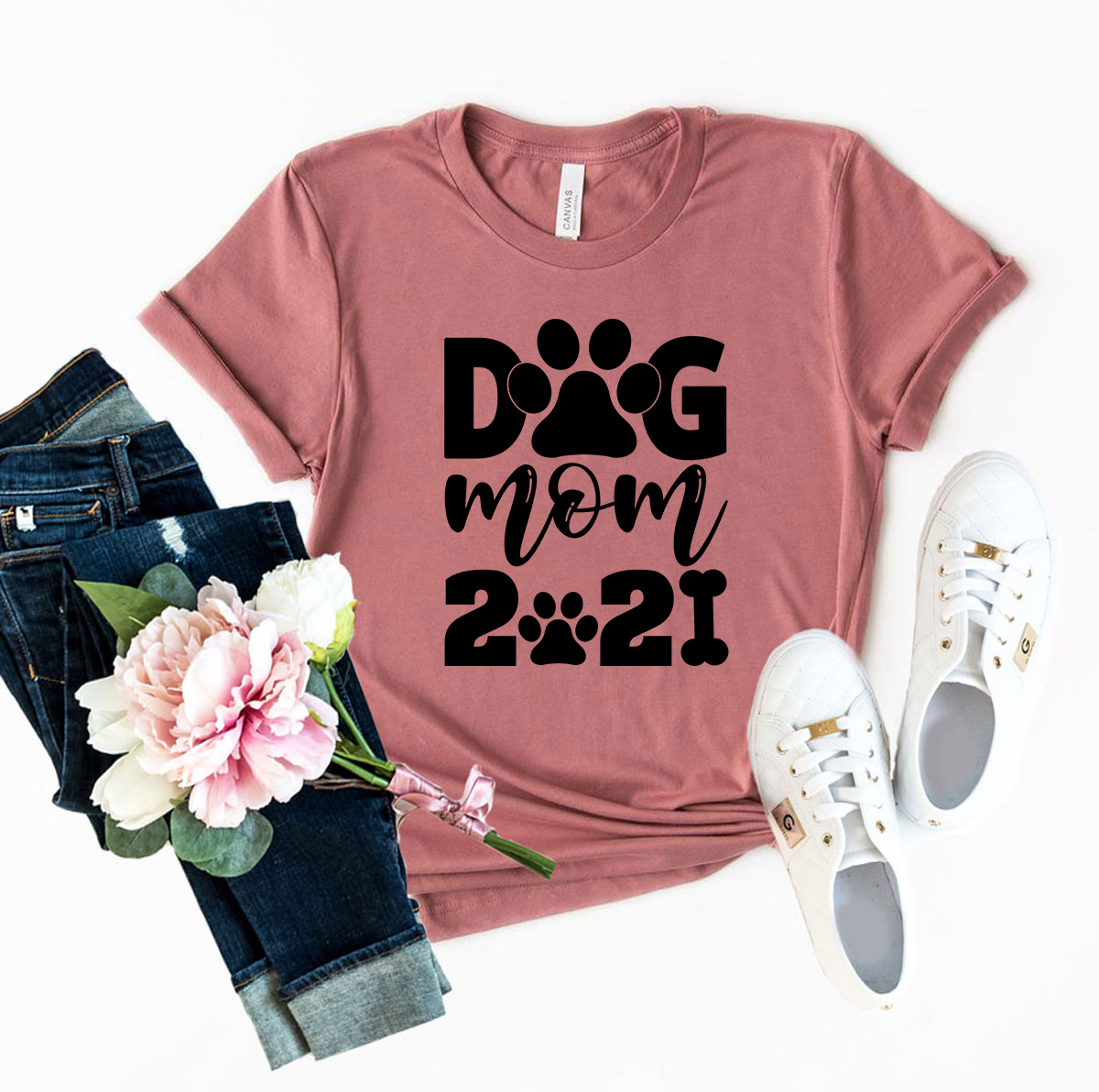 Dog Mom 2021 Shirt in various colors, showcasing its soft fabric and stylish design.