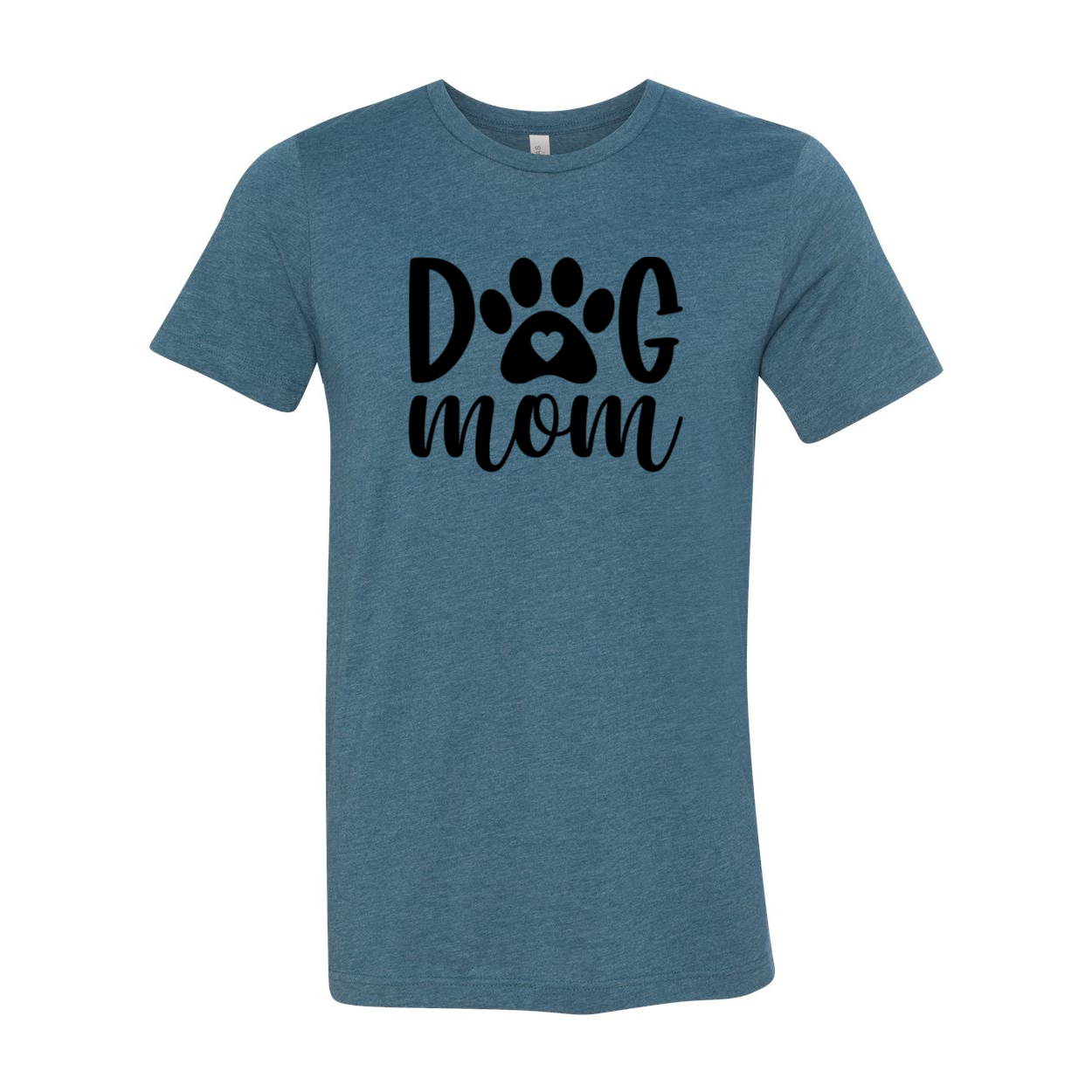 A stylish unisex Dog Mom Shirt made from soft ring spun cotton, featuring a crew neck and short sleeves, available in multiple colors.