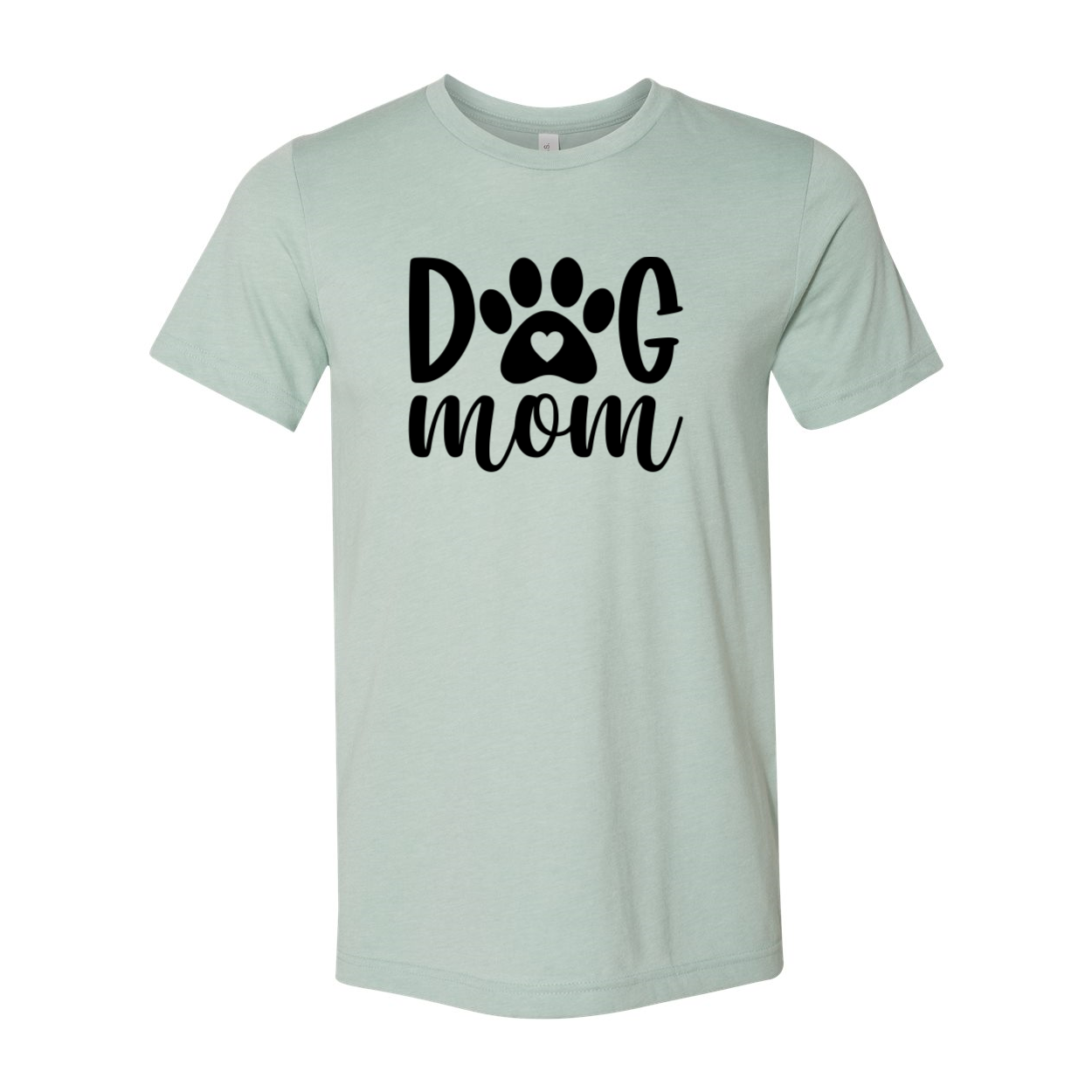 A stylish unisex Dog Mom Shirt made from soft ring spun cotton, featuring a crew neck and short sleeves, available in multiple colors.