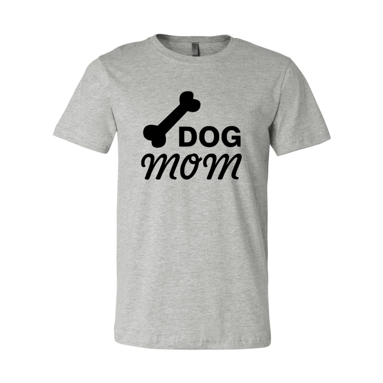 A stylish unisex Dog Mom Shirt made from soft ring spun cotton, available in various colors and sizes.