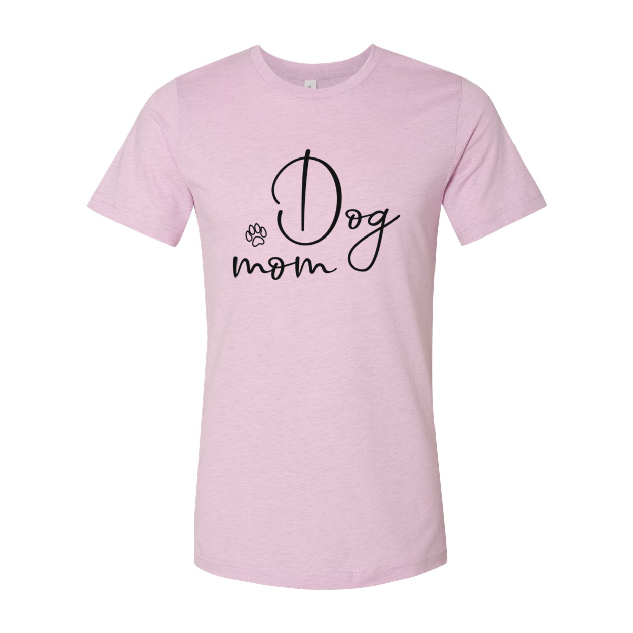 A stylish unisex Dog Mom Shirt made from soft ring spun cotton, featuring a crew neck and short sleeves, available in multiple colors.