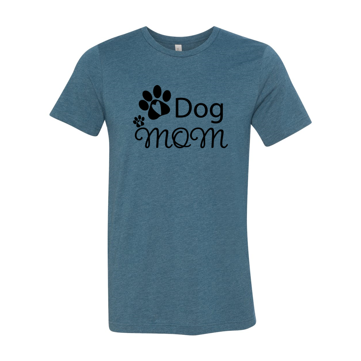 A stylish unisex Dog Mom Shirt made from soft ring spun cotton, available in various colors and sizes.