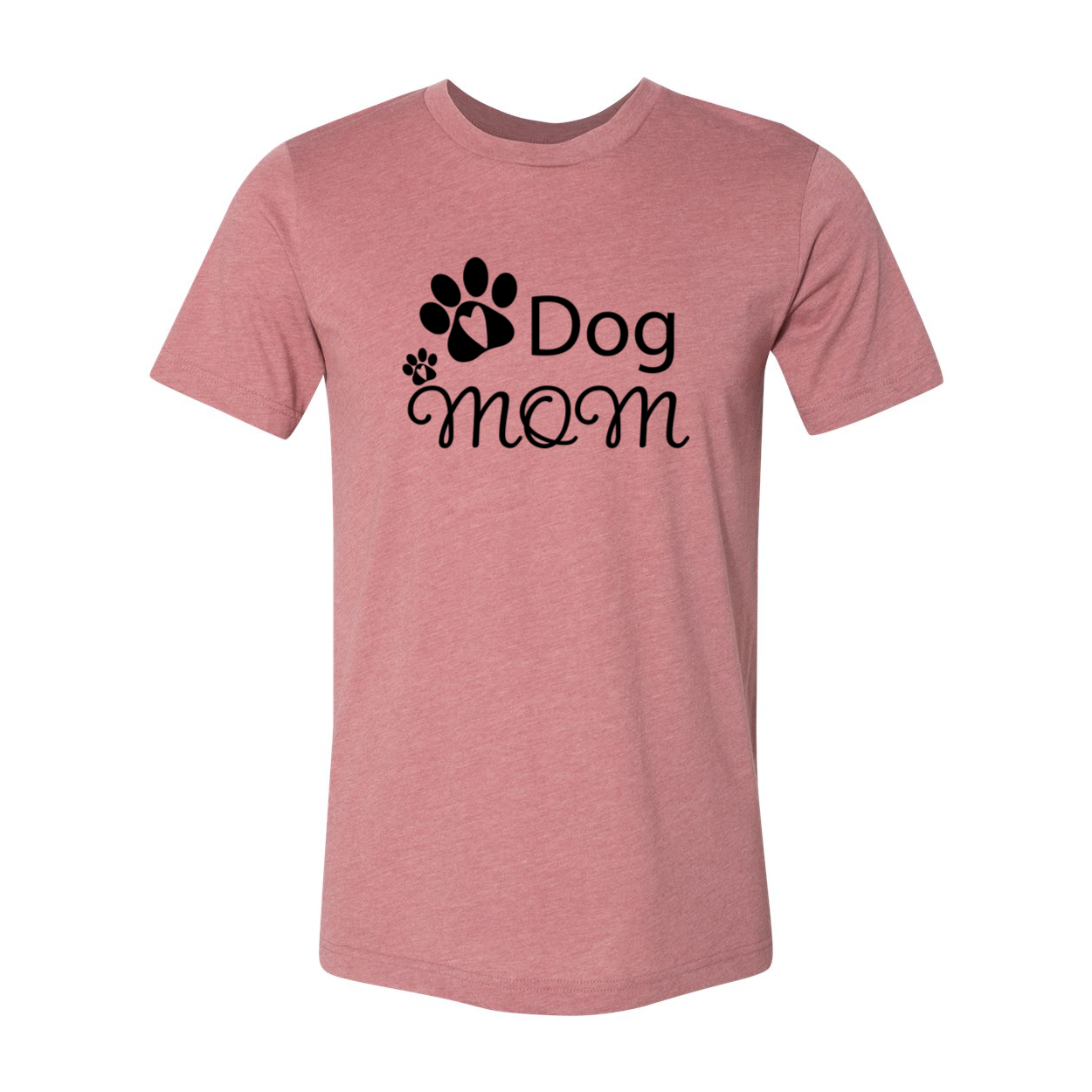 A stylish unisex Dog Mom Shirt made from soft ring spun cotton, available in various colors and sizes.