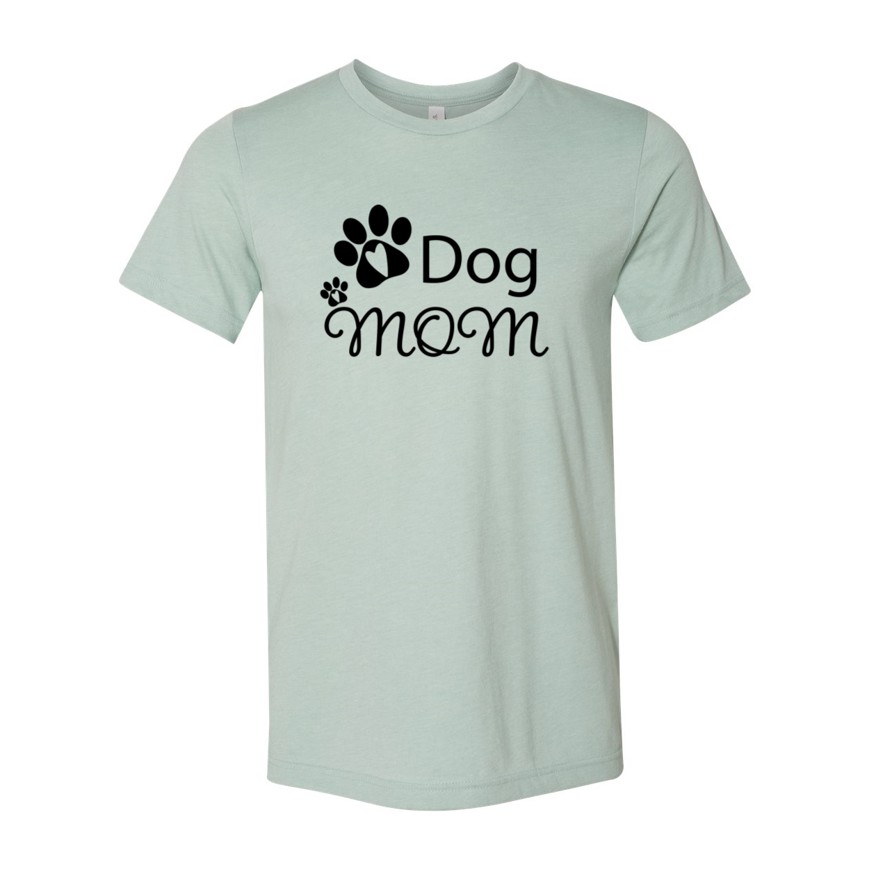 A stylish unisex Dog Mom Shirt made from soft ring spun cotton, available in various colors and sizes.