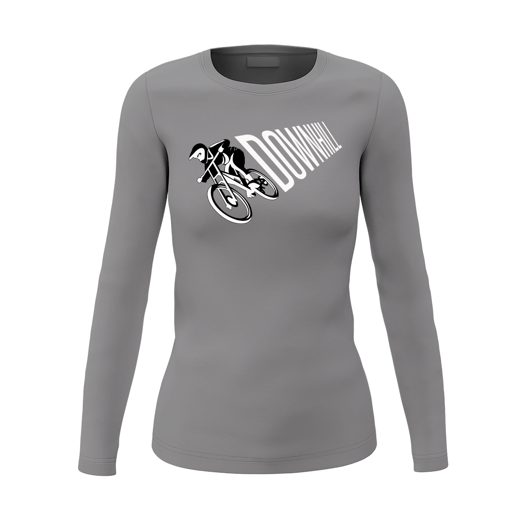 A stylish long sleeve shirt designed for women cyclists, featuring a classic midweight fabric and a non-topstitched collar.