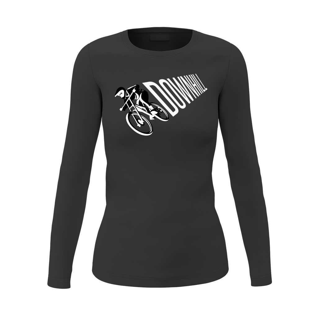 A stylish long sleeve shirt designed for women cyclists, featuring a classic midweight fabric and a non-topstitched collar.