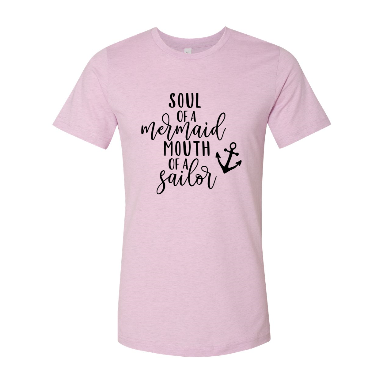 DT0109 Soul of A Mermaid Mouth of A Sailor Shirt displayed in various colors, showcasing its soft fabric and stylish design.