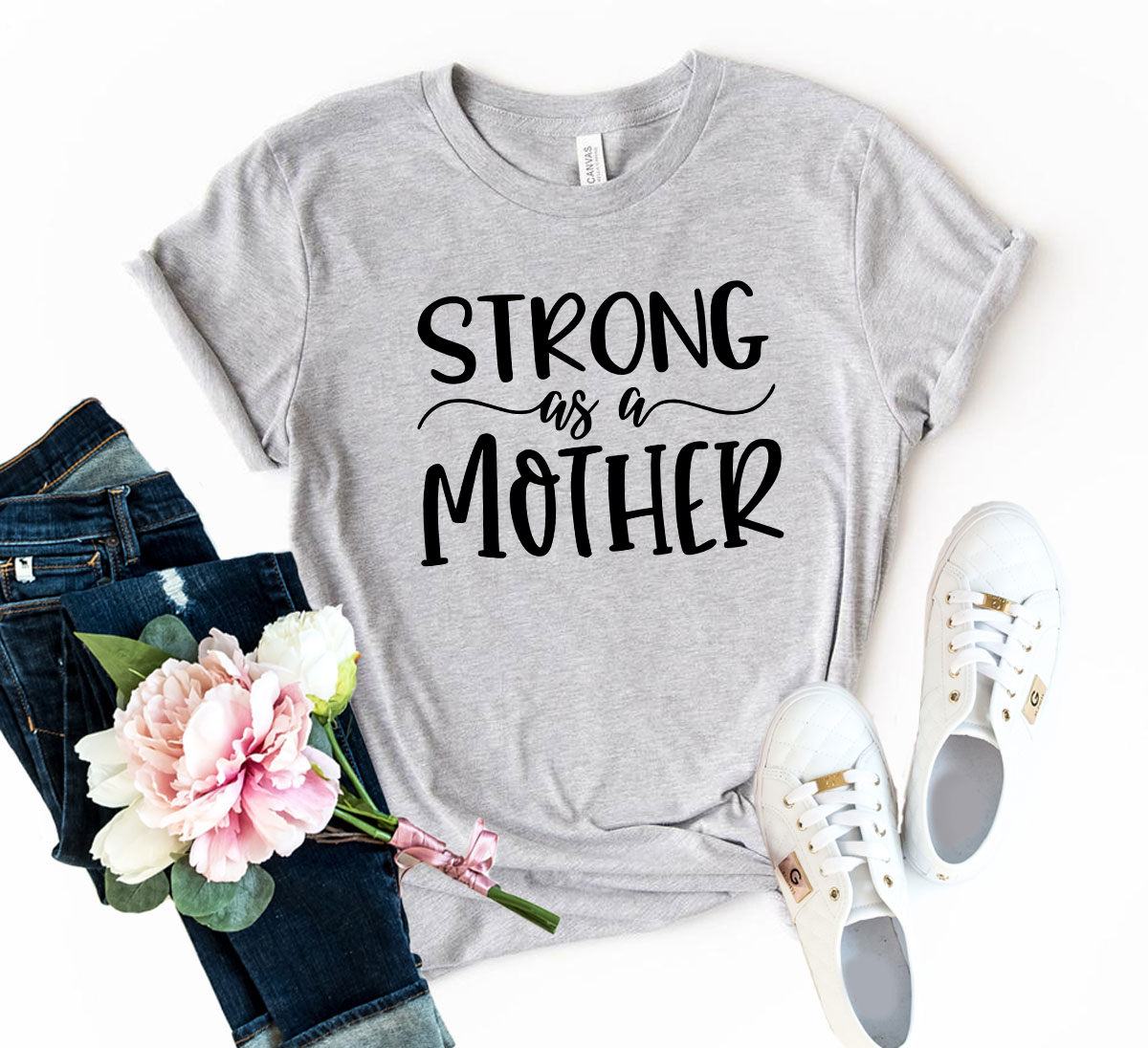 DT0129 Strong As A Mother Shirt in various colors, showcasing its soft fabric and stylish design.